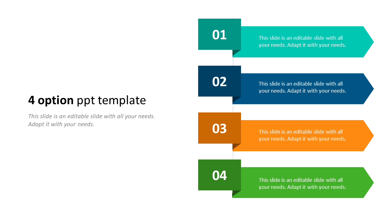 4 option ppt template